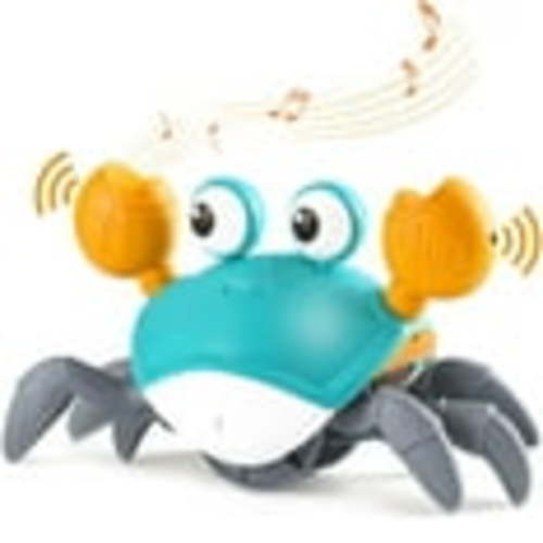 SZBXD Crawling Crab Baby Toy with Music and LED Light Up,Toddler Interactive Learning Development Toy with Automatically Avoid Obstacles(Green)