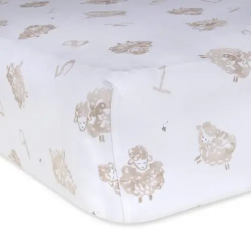 Counting Sheep Cotton BEESNUG™ Fitted Crib Sheet