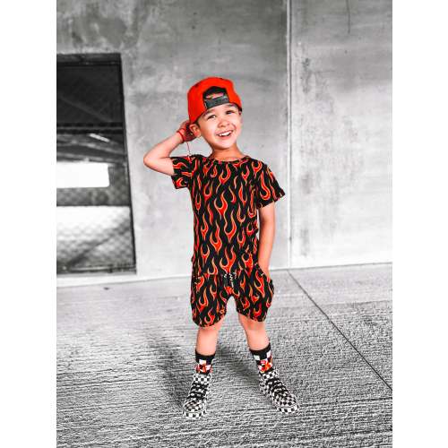 Rebel Bro Biker Two Piece Set in Caliente - Biker Two Piece Set in Caliente