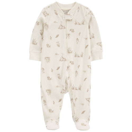 Ivory Baby Goose 2-Way Zip Thermal Sleeper Pyjamas | Carter’s Oshkosh Canada