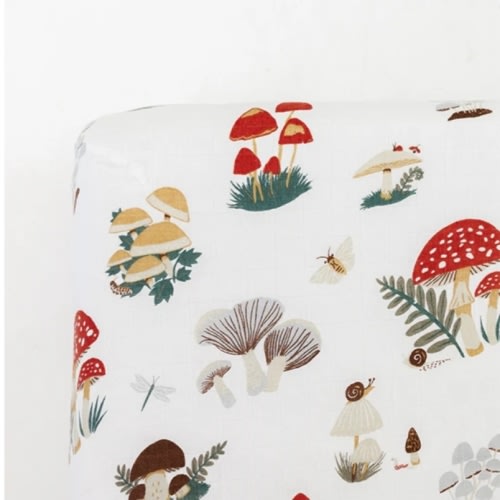 Mushroom Crib Sheet