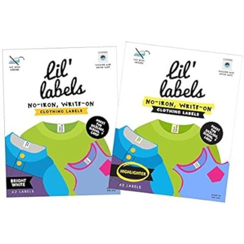 Clothing Labels - No-Iron, Washer Safe (Variety Set of 2)