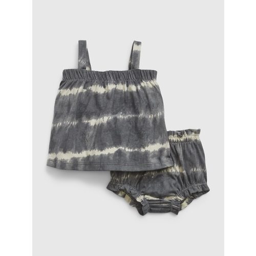 Baby 100% Organic Cotton Tie-Dye Outfit Set in black