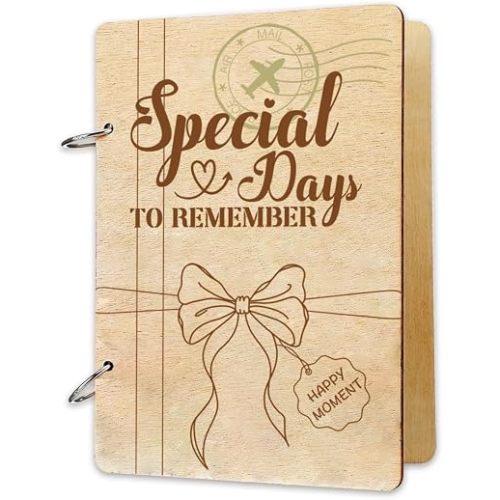 SUPERDANT Special Days to Remember Greeting Card Organizer Birthday Gift Card Holder Bow Cards Keeper Storage Keepsake Book Binder Post Cards Photo Album Holder Wedding Planner Journal Keepsake Gifts