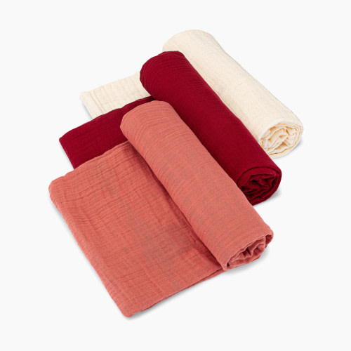 Parker Baby Co. Swaddle Blanket Set (3 Pack) - Rose Set