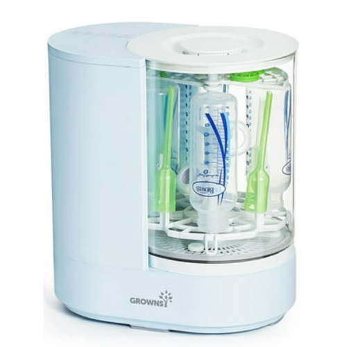 GROWNSY Baby Bottle Washer, Bottle Washer and Sterilizer and Dryer, Effortless Washing Machine for Bottle Cleaner, Pump Parts, Pacifiers - Wash, Sterilize and Dry with One Touch (Blue)