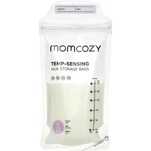 Momcozy Breastmilk Storing Bags 120pcs, Temp-Sensing Discoloration Milk  Storage Bags for Breastfeeding, Easy to Use Milk Storage Bags for  Refrigeration and Freezing
