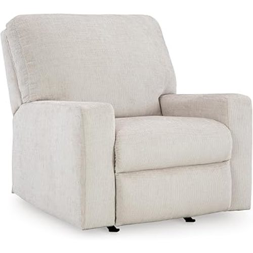 Signature Design by Ashley Aviemore Modern Manual Rocker Recliner, White