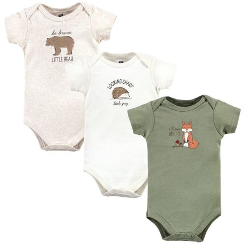 Hudson Baby Cotton Bodysuits, Forest Fox, 3-6 Months