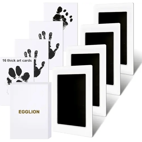 4 Pack Inkless Baby Hand and Footprint Kit – Mess Free Clean Touch Ink Pad for Baby Handprints & Footprints, Newborn Keepsake, Safe Pet Paw Print Ink Pad, No Mess Baby Footprint Kit
