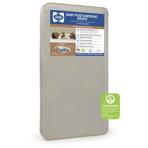 Sealy Baby Sealy Posturepedic Grace Breathable Hypoallergenic 2-Stage Waterproof Baby Crib Mattress & Toddler Bed Mattress, GREENGUARD Gold Certified, 52" x 28" & Reviews | Wayfair