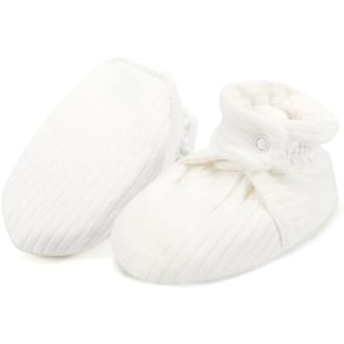 Baby Booties Newborn Infant Shoes Organic Cotton Adjustable Soft Cozy Warm Boots for Boy Girl