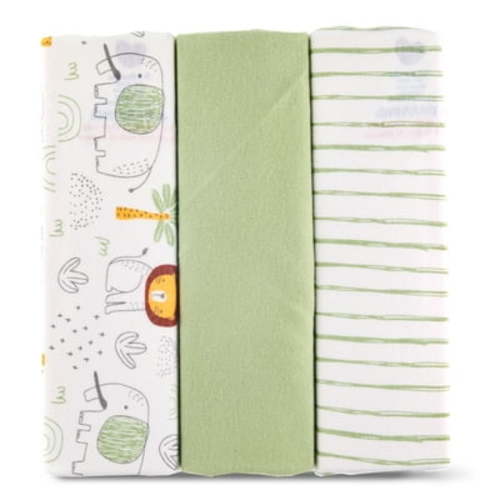 Parent's Choice 100% Cotton 3-Pack Adjustable Baby Wrap Swaddles for Boys or Girls, Jungle Print, 22" x 27"