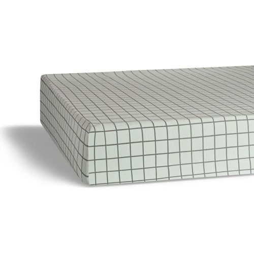 Amazon.com: Parker Baby Co. Fitted Crib Sheet for Standard Mattress - Sage Windowpane | Snug, machine-washable nursery bedding with durable fabric & fade-resistant style, fits standard crib mattress 28x52x9" : Baby