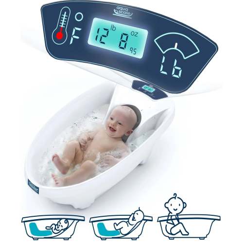 Aqua Scale 3-in-1 Digital Scale Water Thermometer and Infant Tub