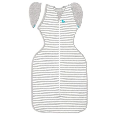 Love to Dream Swaddle Up Transition Swaddle, Patented Zip-Off Wings, Gently Help Baby Transition from Being Swaddled to Arms Free When Showing Signs of Rolling, 1.0 TOG, 13-19 lbs, Gray