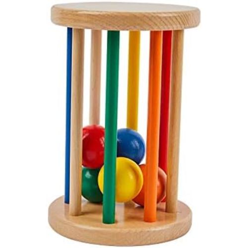 Adena Montessori Baby Cylinder with Beads for Babies 6-12 Months,Early Child Development Learning Material,Montessori Preschool Learning Toys