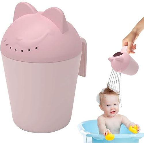 Gobelet de rinçage pour bébé, motif chat de dessin animé, rinceur de bain pour bébé, seau à shampooing pour nouveau-né, douche et bain