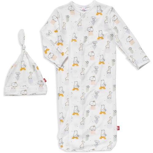 Magnetic Me Modal Newborn Sleeper Gown & Hat Set | Silky Soft Modal Fabric Sleep Sack