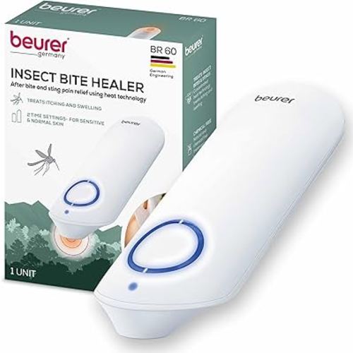 Beurer BR60 Insect Sting and Bite Relief, Bug Bite Healer for Chemical-Free Treatment of Insect Bites, Non-Toxic Natural Relief from Itching and Swelling, for Mosquito Bites
