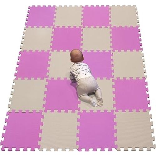 YIMINYUER® 20 Tiles (30cm×30cm×1cm Each Tile) Baby Soft Puzzle Play Mats, Kids Thick EVA Foam Floor, Toddlers & Children's Soft Interlocking Mat R03R10G301020