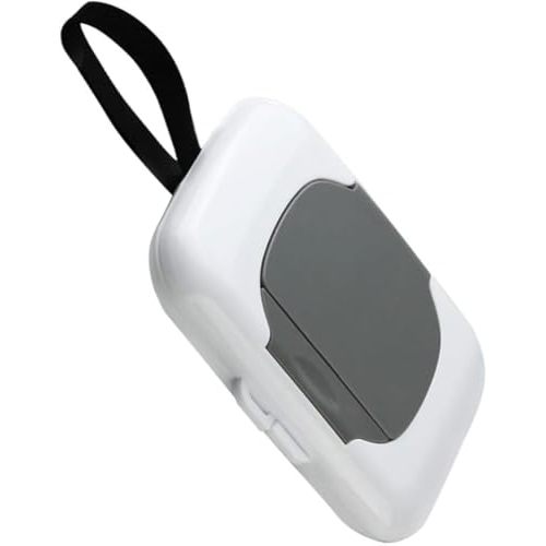 1Pc Travel Wipe Holder Reusable Wet Wipe Container Box Strollers Hanging Dispensers Refillable Wipe Case Safe Wet Storage Wipe Holders Wipes and Holders（Gray）