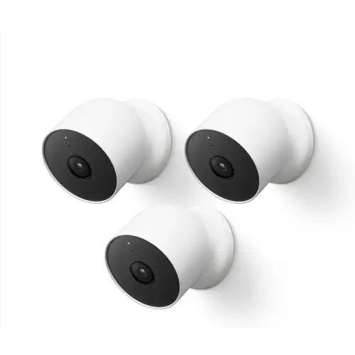Google Nest Cam Outdoor or Indoor/Battery - 2nd Generation (3 Pack)