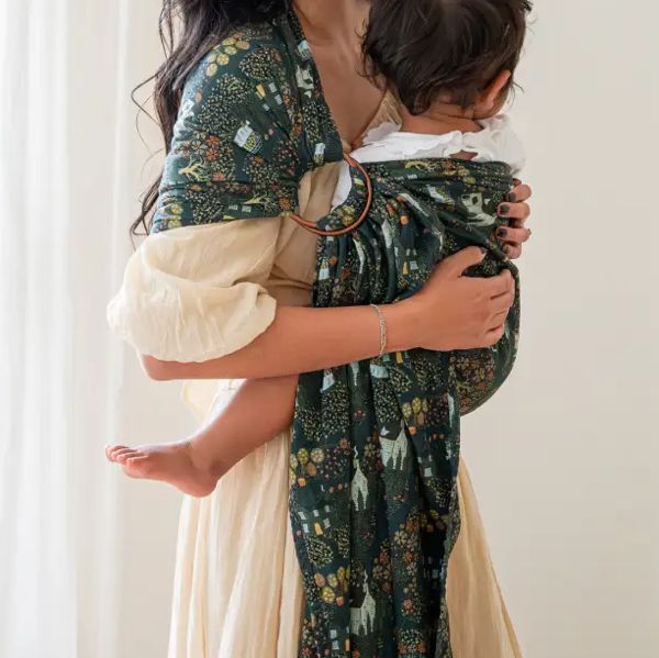Village Ring Sling Baby Carrier - Illustrated Print | hope&plum