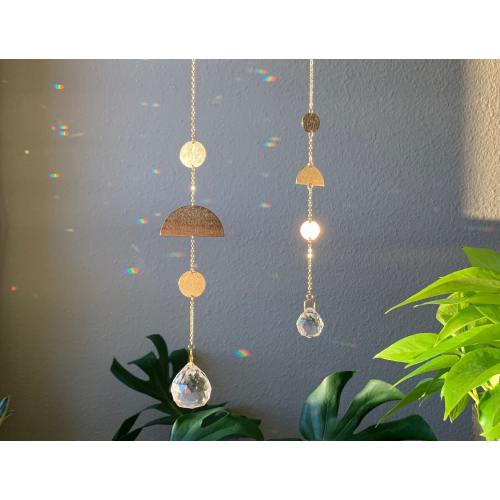 Suncatcher #3 - Rainbow Maker, Dopamine Decor, Crystal Prism Sun Catcher, Light Catcher, Feng Shui Decor, Hanging Crystal Suncatcher