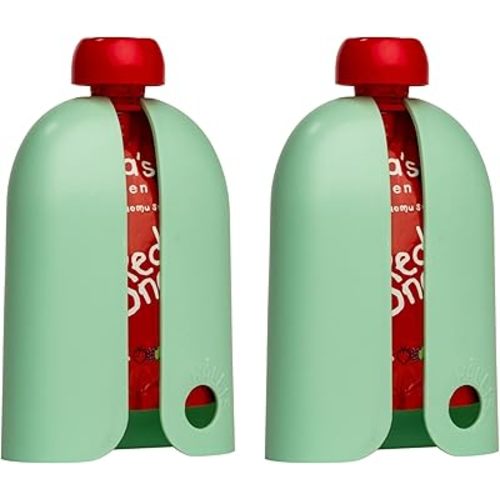 Kindertrekk™ The Swedish Squeeze Pouch Holder - 2pack | The Baby Product You Didn't Know You were Missing | Enjoy a Snack on The Go | No More Messy Clean-ups | Fits Most Squeeze Pouches | Age 9month+