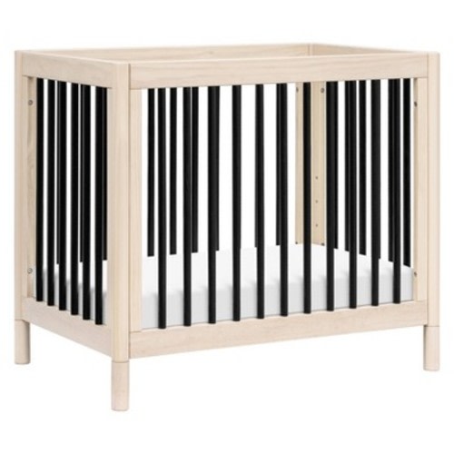 Babyletto Gelato 4-in-1 Convertible Mini Crib and Twin Bed, Color: Washed Natural/Black - Out of Stock
