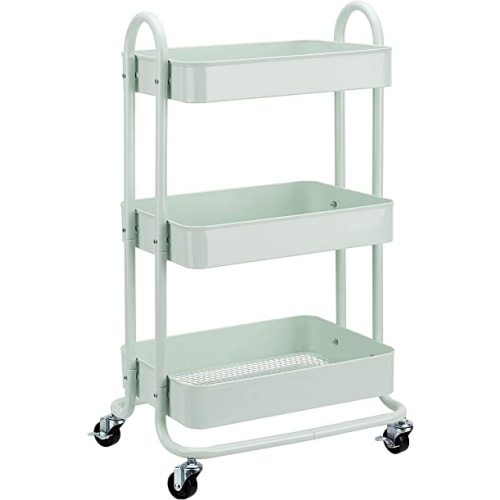 Amazon Basics 3-Tier Rolling Utility or Kitchen Cart - White