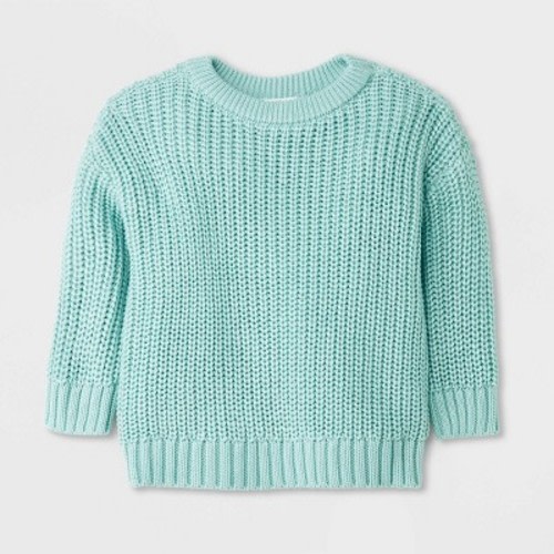 Baby Shaker Pullover Sweater - Cat & Jack™, Color: Mint Green, Size: 3-6M