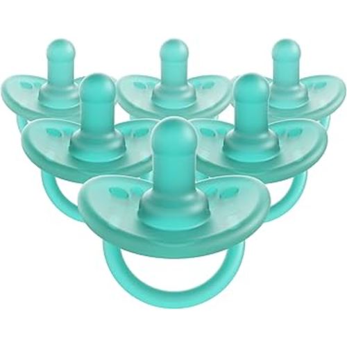 Evenflo Feeding Balance Plus Stage 1 Cylindrical Baby, Newborn and Infant Pacifier - Developed with Pediatric Feeding Specialists - 0 to 6 Months (Pack of 6)