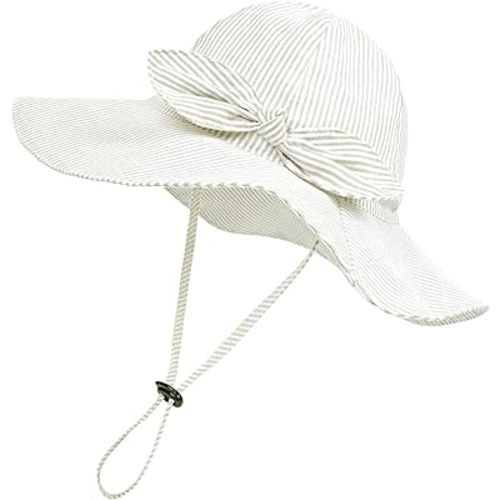 jerague Toddler Kids Baby Girl Breathable Sun Hat Cotton Foldable 50+ SPF Protective