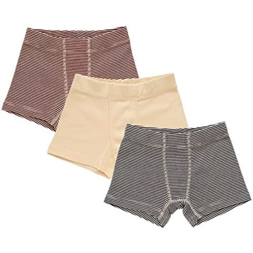 ORGANICKID Boys 100% Organic 100% Cotton Underwear GOTS Certified Kids Toddler Boxer Briefs Pack of 3