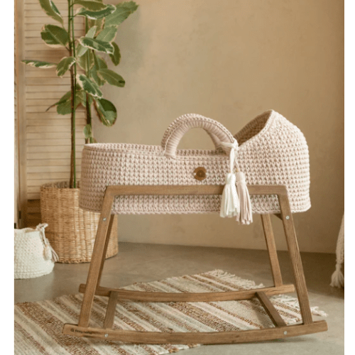 Baby Moses Basket with Round Hood | Unique, Handmade by Anzy Home