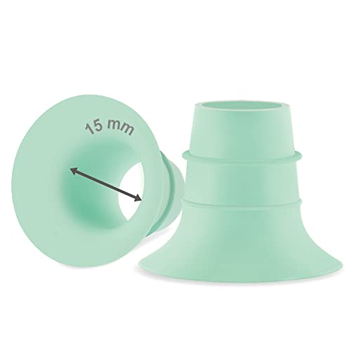 Maymom 15mm Flange Insert Compatible with Elvie Single/Double Electric, Elvie Stride Flange (24mm), Compatible with Medela PersonalFit Flex Shield, Not Original Elvie Replacement Pump Parts