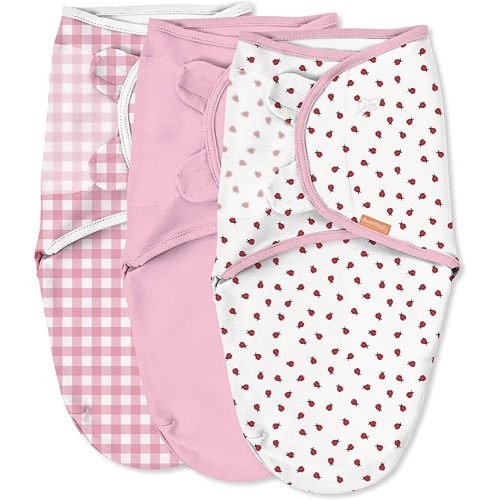 SwaddleMe Original Swaddle – Size Small/Medium, 0-3 Months, 3-Pack (LadyBug Picnic)