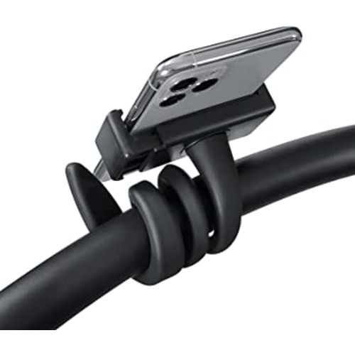 liuliuby Stroller Phone Holder Accessory - Universal Stroller Accessories for Parent, Baby & Toddler – Phone Clamp with Non-Slip Silicon Arm Grip for Belly/Hand Bars, Frames, Shopping Carts