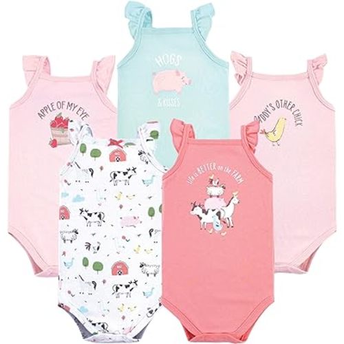 Hudson Baby Unisex Baby Cotton Sleeveless Bodysuits