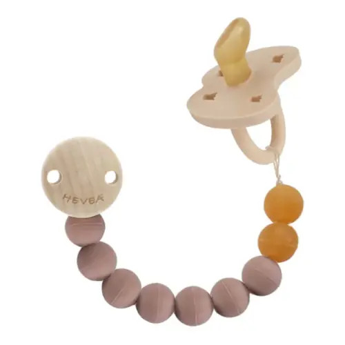 Hevea - Natural Rubber and Rubberwood Dummy Clip - Terracotta | Smallable