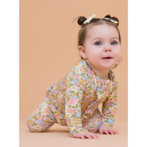 Kate Floral Ruffle Footie in Multi | Tullabee