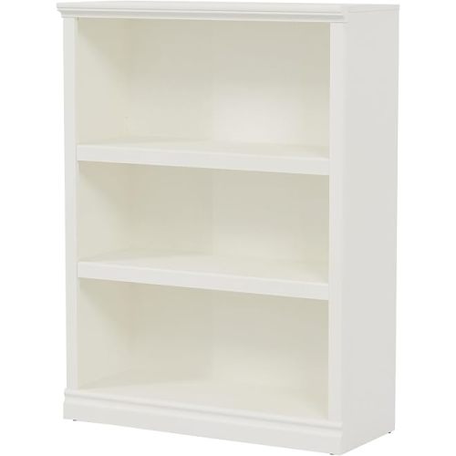 43 in Tall Bookcase, 3-Tier Bookshelf Open Storage, 33 inch Wide Floor Standing Indoor Furniture, Book Cases for Home School Library Office Bedroom Kids, White 3 Tiers