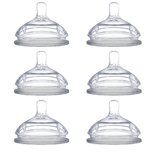 2 Count - Comotomo Silicone Replacement Nipple, Medium Flow, 3-6 Months, 2 Count