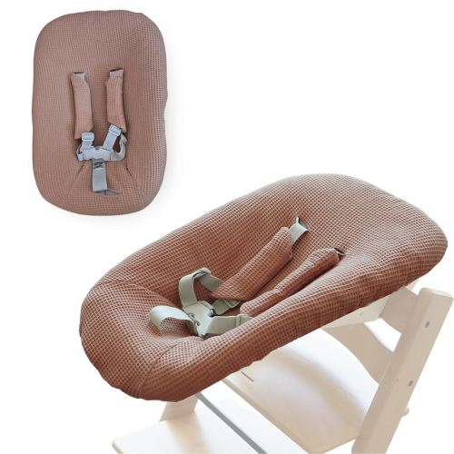 Cotton Cover Sheet Compatible with Stokke Tripp Trapp High Chair Newborn Set (Toasted Almond)