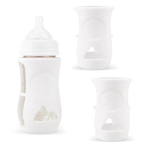 3 Packs Baby Bottle Silicone Sleeve for Philips Avent Baby Bottle 4oz/8oz (White 8oz)