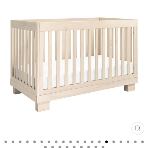 Modo 3-in-1 Convertible Crib with Toddler Bed Conversion Kit - Washed Natural