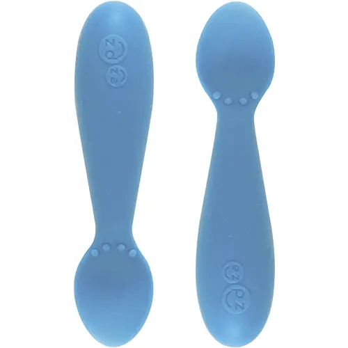ezpz Tiny Spoon (2 Pack in Coral) - 100% Silicone Spoons for Baby Led  Weaning + Purees - Designed by a Pediatric Feeding Specialist - 6 Months+