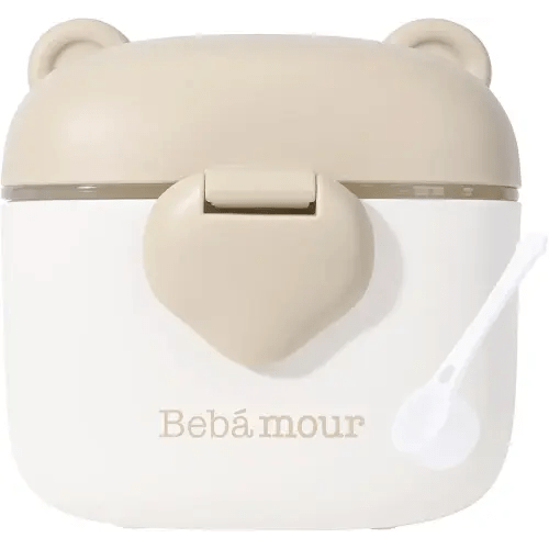 Bebamour Baby Formula Dispenser On The Go, Formula Container to Go, Formula Holder for Travel, Candy Fruit Snack Storage Container with Scoop and Leveller (Coffee)